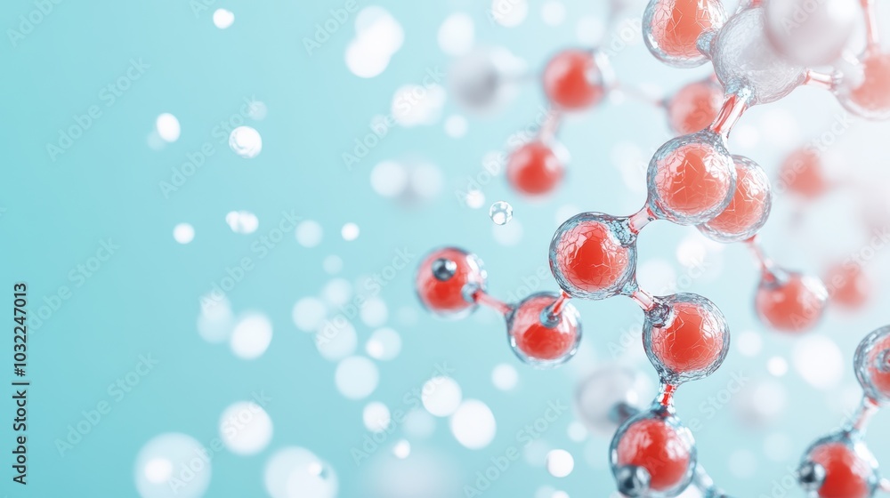 Aufkleber close up shot of a 3d model of a complex molecule, highlighting its intricate structure.