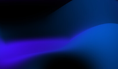Soft flowing waves in shades of blue and purple create a calming abstract background, suitable for digital designs or artistic projects. Blue and black gradient blur abstract pattern background.