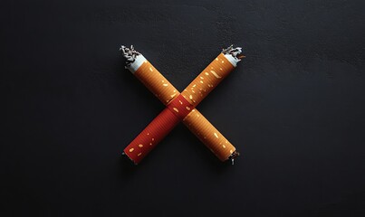 World No Tobacco Day Anti-Smoking crossed out cigarette, Generative AI