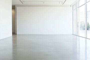 Obraz premium Modern empty art gallery space with natural light