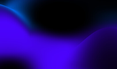 Soft flowing waves in shades of blue and purple create a calming abstract background, suitable for digital designs or artistic projects. Blue and black gradient blur abstract pattern background.