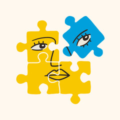 abstract, art, beautiful, beauty, cartoon, character, colored, connect, contemporary, continuous, contour, creative, cute, decorative, design, doodle, drawing, elegant, elements, face, funny, graphic,