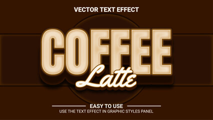 3d coffee editable text effect