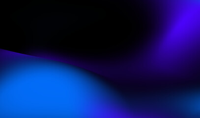 Soft flowing waves in shades of blue and purple create a calming abstract background, suitable for digital designs or artistic projects. Blue and black gradient blur abstract pattern background.