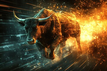 Powerful Bull Concept in Dynamic Market Visualization