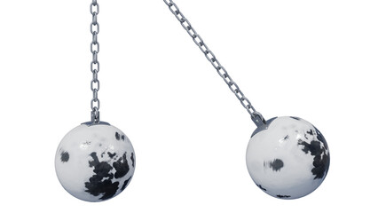 Wrecking ball isolated in transparent background 