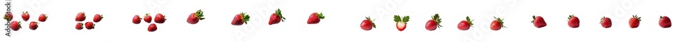 Poster strawberries on an isolate transparency background,