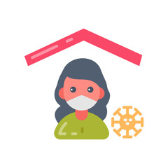 Quarantine Flat Icons, Vector illustration