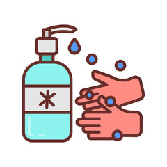 Hand Sanitizer Filled Icons , Vector illustration