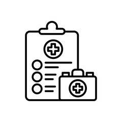 Health Guidelines Outline Icon, Vector illustration