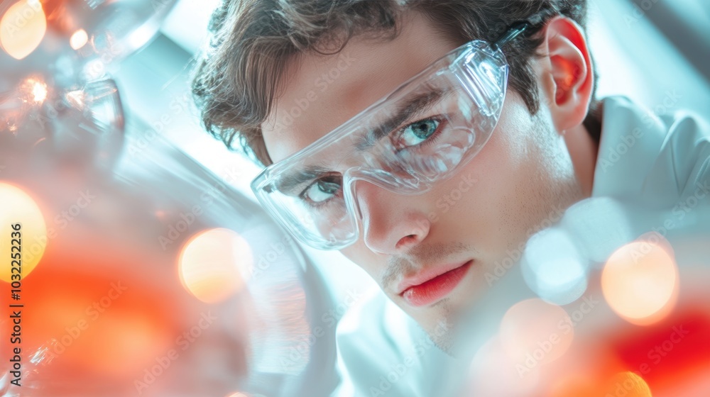 Aufkleber a scientist working with a bioreactor, emphasizing the cutting edge technology used in biotechnology