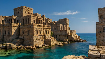 the old town, created with Generative AI technology.