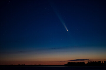 night sky with stars & comet © Антон Богданов