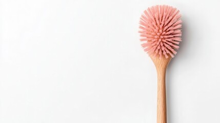 A toilet brush clipart, cleaning tool, realistic 3D render, muted tones, isolated on white background