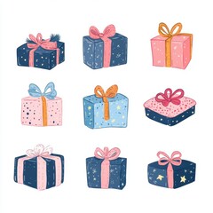 Gift box for holiday closeup view