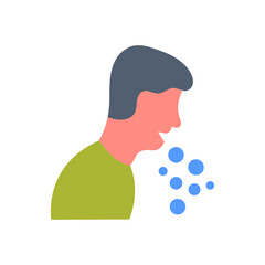 Coughing Droplets Flat Icons, Vector illustration