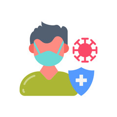 Boost Immunity Flat Icons, Vector illustration