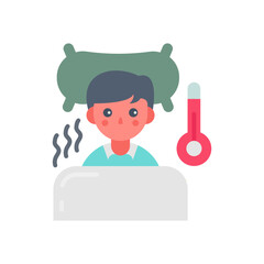 Sick Flat Icons, Vector illustration