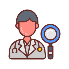 Search Doctor Filled Icons , Vector illustration
