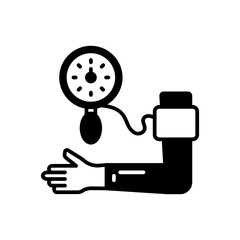 Blood Pressure Glyph Icon, Vector illustration