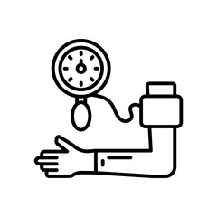 Blood Pressure Outline Icon, Vector illustration