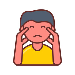 Anxiety Filled Icons , Vector illustration