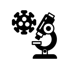 Virus Research Glyph Icon, Vector illustration