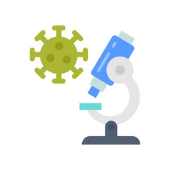 Virus Research Flat Icons, Vector illustration
