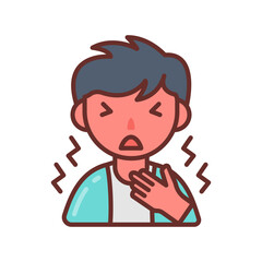 Sore Throat Filled Icons , Vector illustration