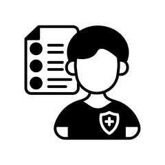 Health Protocols Glyph Icon, Vector illustration