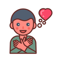 Self Care Filled Icons , Vector illustration