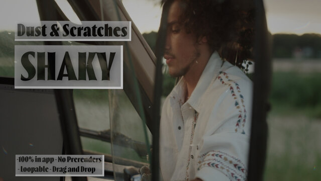 Shaky Dust and Scratch Overlay Effect, Drag and Drop Old Film Look Filter