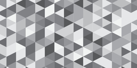 Black and white geometric triangles. Seamless textured pattern background. Seamless geometric pattern square shapes low polygon backdrop background. 