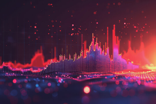 Stock prices vs trading volume scatter plot, strong positive correlation, investor interest rise.