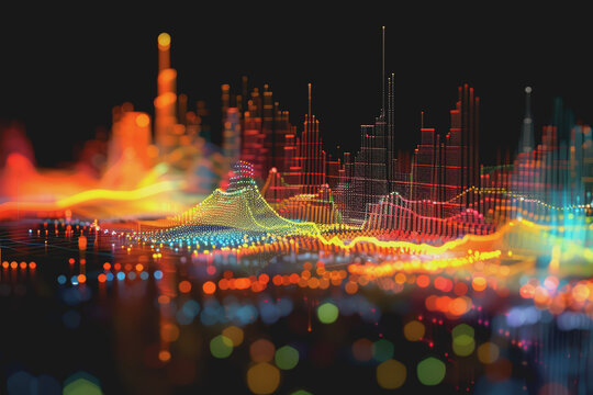 Stock prices vs trading volume scatter plot, strong positive correlation, investor interest rise.