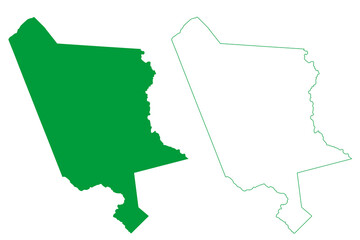 Tanque dArca municipality (Alagoas state, Municipalities of Brazil, Federative Republic of Brazil) map vector illustration, scribble sketch Tanque d'Arca map