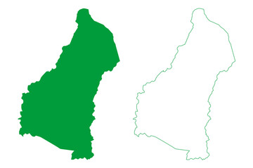 Tanquinho municipality (Bahia state, Municipalities of Brazil, Federative Republic of Brazil) map vector illustration, scribble sketch Tanquinho map