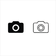 Camera icon vector set 