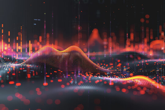 Stock prices vs trading volume scatter plot, strong positive correlation, investor interest rise.