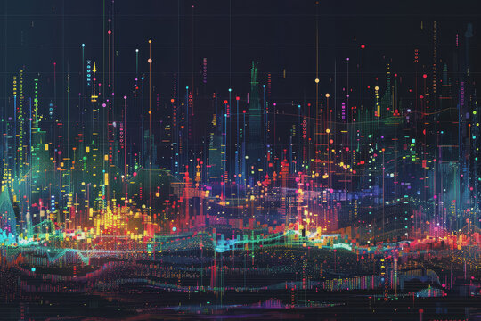 Stock prices vs trading volume scatter plot, strong positive correlation, investor interest rise.