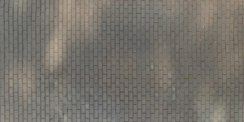 top view of surface of pedestrian path with paving slabs