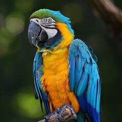Obraz premium Blue-and-Yellow Macaw