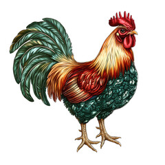 Fototapeta premium Rooster Illustration.