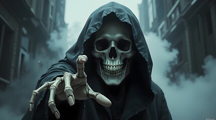 scary halloween skeleton