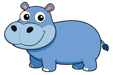hippopotamus cartoon vector illustration