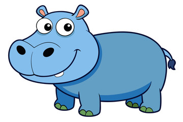hippopotamus cartoon vector illustration