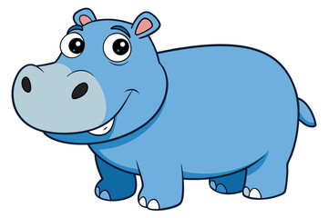 hippopotamus cartoon vector illustration