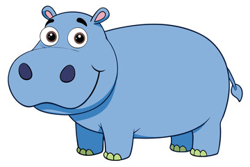 hippopotamus cartoon vector illustration