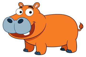 hippopotamus cartoon vector illustration