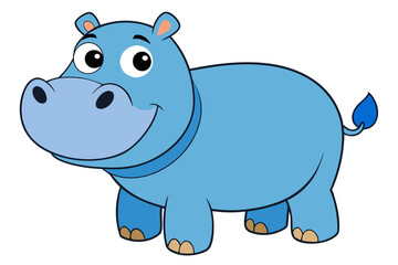 hippopotamus cartoon vector illustration